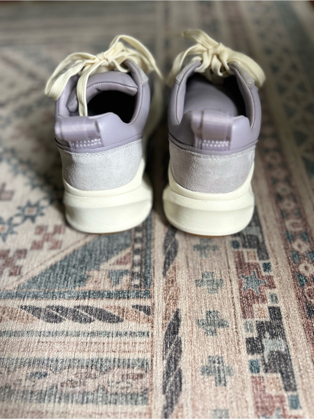 Tory Burch Lilac Platform Sneakers with Cream Laces - Picture 2 of 4